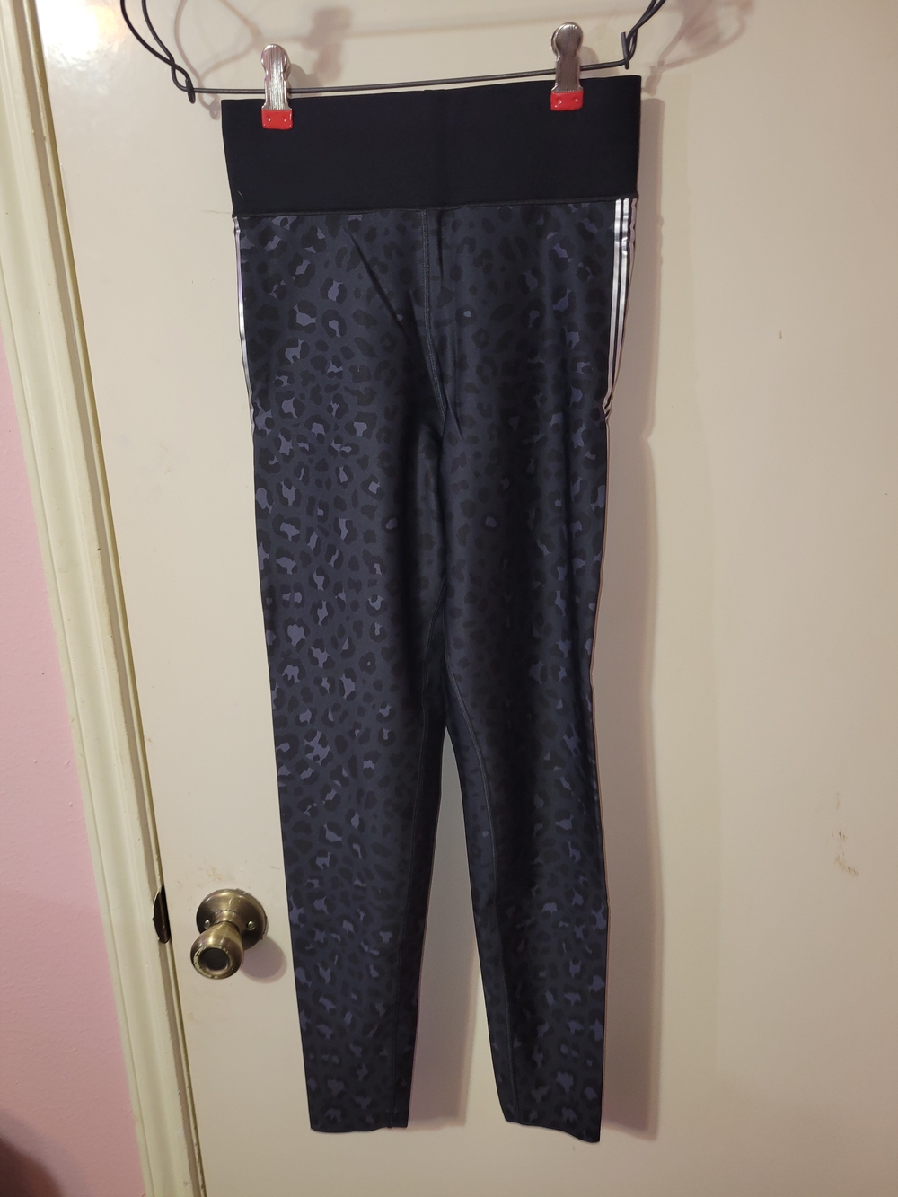 ultracor Black & Charcoal Leopard Print High-Waist Leggings